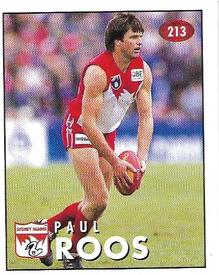 1996 Select AFL Stickers #213 Paul Roos Front